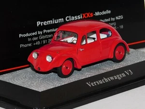 VOLKSWAGEN VERSUCHSWAGEN V3 PROTOTYPE VW RED PREMIUM CLASSIXXS LIM. 18025 1/43 - Picture 1 of 1
