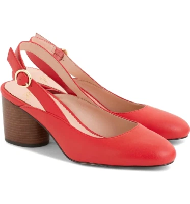 Zapatos de salón de cuero con cordones J Crew talla 10 rojos L0313 NWB Foto 1 de 3