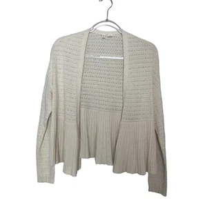 Moth Anthropologie Open Front Cropped Cardigan Cotton Viscose Cashmere Sweater S - Picture 1 of 4