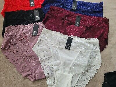 Womens Briefs Lace Part Lace  Lingerie Underwear Panties Thongs Knickers Se • 5.43€