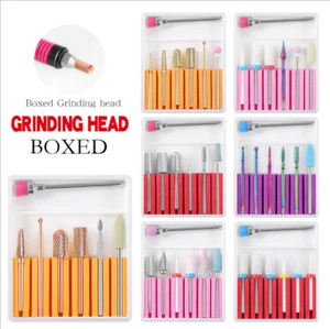 7Pcs Ceramic Diamond Nail Drill Bits File Set for Electric Manicure Machine Tool - Picture 1 of 22