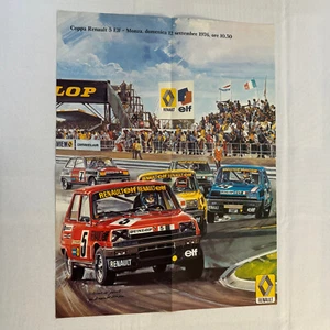 Renault 5 ELF Racing Poster Vintage Monza 1976 Italian - Picture 1 of 11