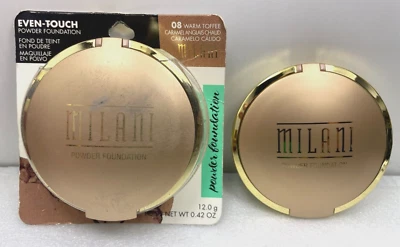 (2) Base en polvo MILANI EVEN TOUCH - 08 TOFFEE CÁLIDO **SE VENDE COMO ESTÁ Foto 1 de 3
