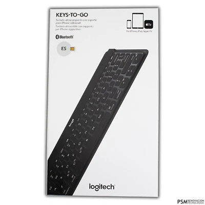 Logitech Keys-To-Go Teclado Bluetooth para iPhone (soporte) iPad Apple TV A132 - Imagen 1 de 3