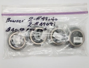 Juego de ruedas de vapor de buje redondo Bowser 49040 y 49041, 2 lisas y 2 engranajes, calibre O negro - Imagen 1 de 2