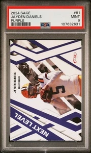 ๐ฅ2024 SAGE HIT Low Series Next Level Jayden Daniels #91 SP Purple RC PSA 9!๐ฅ - Picture 1 of 3