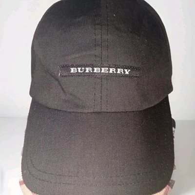 Burberry Golf Hat Cap Black Adjustable One Size. - Photo 1/4