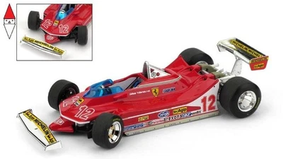 1/43 BRUMM FERRARI F1  312T4 N 12 2nd GP FRENCH GP 1979 GILLES VILLENEUVE RED - Immagine 1 di 3