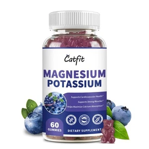 Potassium Magnesium Supplement Gummies,Magnesium Glycinate,Potassium Gluconat... - Picture 1 of 6