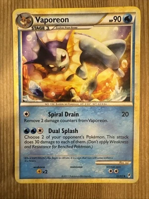 Vaporeon - 52/95 - Pokemon Call of Legends Non-Holo Card DMG - Image 1 of 2