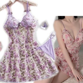 Women's Sexy-Lingerie Babydoll Sleepwear Underwear Lace Dress G-String Nightwear