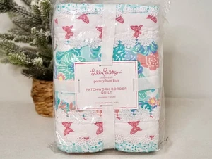 Pottery Barn Kids Lilly Pulitzer Patchwork Border Toddler Quilt - 36" x 50"- NEW - Picture 1 of 11