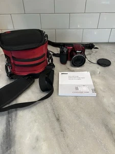 Nikon Coolpix L830 Red 16MP Digital Camera w/34x Zoom TESTED WORKING Bundle - Picture 1 of 11