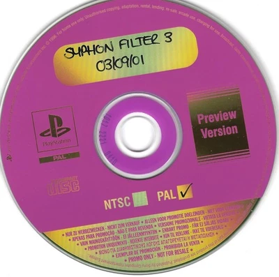 SYPHON FILTER 3 - PS One - PS1 - PlayStation [Rare Item] - Immagine 1 di 4