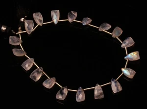 Gemas de piedra lunar fuego arco iris natural 10x6 mm tamaño cuentas facetadas 8" hilo - Imagen 1 de 4