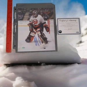 ROBERTO LUONGO rara foto NY ISLES AUTOGRAFATA FIRMATA NHL 8x10 ๐ธ STADAN SPORTS - Foto 1 di 9