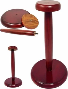 SOPORTE DE CASCO DE MADERA para casco medieval Exhibición de soporte de... - Imagen 1 de 4