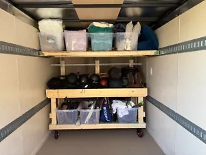 Paquete de 10 soportes de soporte de estante personalizados DC Cargo E-Track 2x3, 2x4 vigas de madera - Imagen 1 de 5