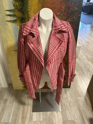 Zanja a cuadros obsesionada con el mercado negro de la Casa Blanca talla XS rosa brillante con piedra pómez nueva con etiquetas Foto 1 de 4