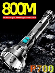Torcia Super Luminosa 1200000LM 8 LED Torcia USB Ricaricabile Luci Tattiche - Foto 1 di 28