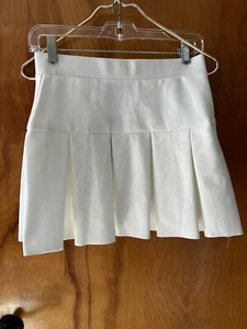 Lioness Rescue Me White Stretch Pleated Mini Skirt Women's Size Small NWT - Picture 1 of 7