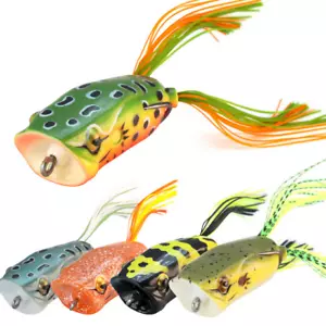 5X Lot Frog Soft Fishing Lures 6cm/16g Topwater Popper Bass Baits Crankbaits Kit - Picture 1 of 7