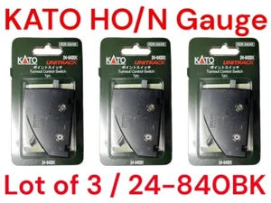 Lot of 3 KATO HO/N Scale 24-840BK UniTrack Turnout Control Switch Model Railway - Picture 1 of 8