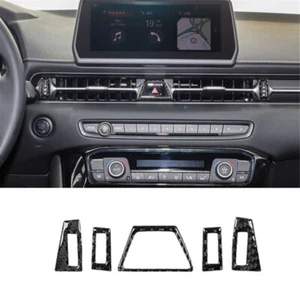 For Toyota Supra 2019-2022 Carbon Fiber Air Vent Outlet Kit Frame Cover Trim 5* - Picture 1 of 9