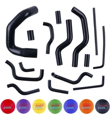 Kit de manguera de radiador y calefacción de silicona negra para Jaguar XJS 5,3 L/6,0 L V12 1976-1996 Foto 1 de 4