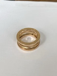 BVLGARI B.zero1 Legend 4 Band 750 18k Rose Gold Ring Size 55 US Size 7.25 - Picture 1 of 7