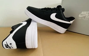 Nike Air Force 1 Low '07 Black/White Pebbled Leather Size UK 9/US 10/EU 44 - Picture 1 of 8