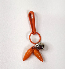 Vintage 1980s Plastic Bell Charm Carrot For 80s Necklace