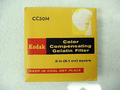 Kodak Color Compensating Filter CC50M  | 2" x 2" | Gelatin Wratten | Clean  | $9 - Image 1 of 2
