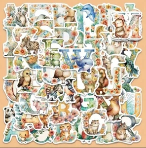 10pcs Adorable Animal Alphabet Stickers- Scrapbooking - *Random Assortment* - Picture 1 of 6