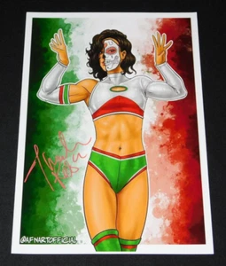 FOTO FIRMATA THUNDER ROSA AEW 12X18 ALL ELITE WRESTLING!!!! - Foto 1 di 1