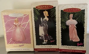 HALLMARK KEEPSAKE ORNAMENTS 3 SOLO SPOTLIGHT,ENCHANTED EVENING,SPRINGTIME BARBIE - Picture 1 of 7