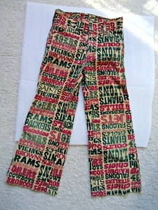 Vintage 70s Boys Corduroy Football Names has blemishes wear or can make wall art - Picture 1 of 10