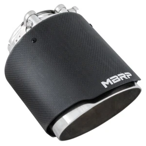 MBRP T5184CF Fibra de Carbono Ángulo Doble Pared Redonda 3 pulgadas Punta de Escape Universal - Imagen 1 de 5