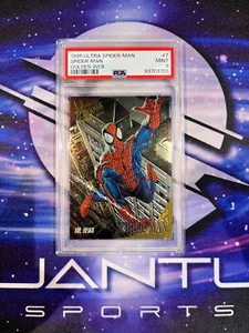 1995 Ultra Spider-Man Golden Web #7 Spider-Man 🕸️🕷PSA 9 Mint🕷️🕸️Low Pop - Picture 1 of 2