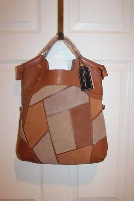¡NUEVO! ¡NUEVO CON ETIQUETAS! Bolso Hobo FOLEY + CORRINA Patchwork Dama Cuero Gamuza $348 Foto 1 de 4