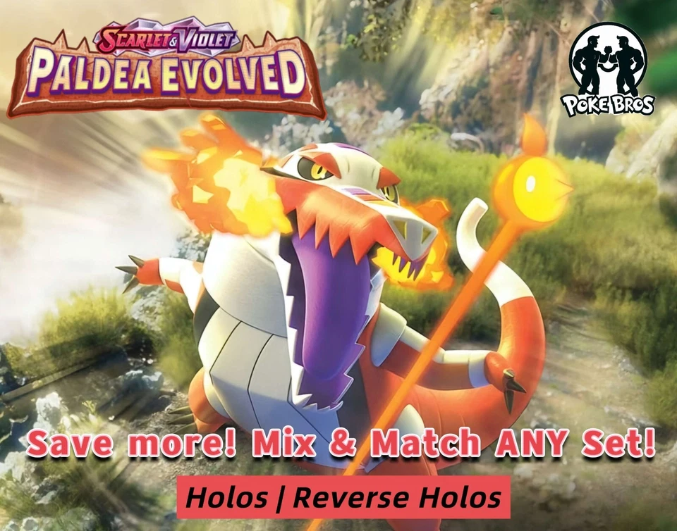 Paldea Evolved Singles SV02: TCG Holos & Reverse Holos – Pick Your Card - Image 1 of 1