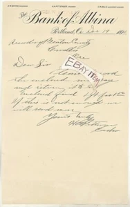 1894 PORTLAND OREGON George W. Bates H PITTENGER BILLS Letterhead BANK of ALBINA - Picture 1 of 1