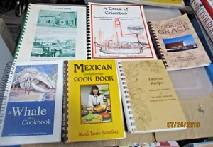 VTG Spiral Lot Of 6 Cookbooks Whale Methodist Mexican Grace Columbus List Below - Picture 1 of 5