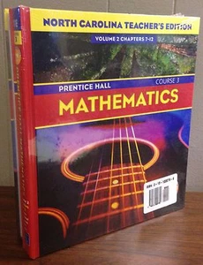 Prentice Hall Mathematics Course 3-North Carolina-Teacher Ed-2 volume set-2004 - Picture 1 of 3