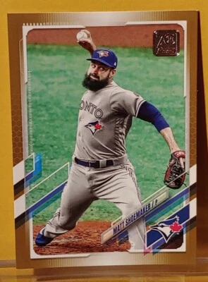 Matt Shoemaker Topps 2021 Series 1 Gold Parallel /2021 #313 Toronto Blue Jays - Image 1 of 2