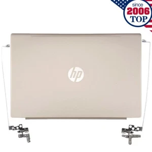 New HP Pavilion 15-CS 15-CW 15-CS3055WM LCD Back Cover + Hinges L51800-001 Gold - Picture 1 of 6