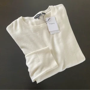 NWT Theory Riland Crewneck Sweater Merino Wool size XXL Mens Creme - Picture 1 of 7