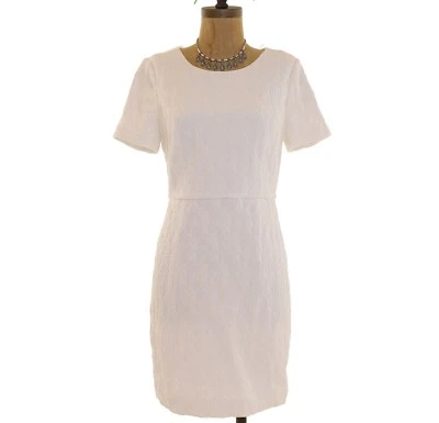 Chelsea28 Nordstrom Mini Dress Size 4 6 Cutout Jacquard Stretch White EUC B71 - Image 1 of 3