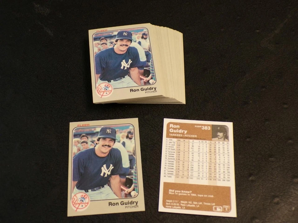 Fleer #383 1983 ¡lote de 40 tarjetas RON GUIDRY! ¡YANKEES! Foto 1 de 1