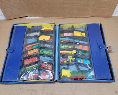 Caja de cerillas vintage - Estuche Lesney Cars con 38 coches/remolques/vehículos diferentes Foto 1 de 4